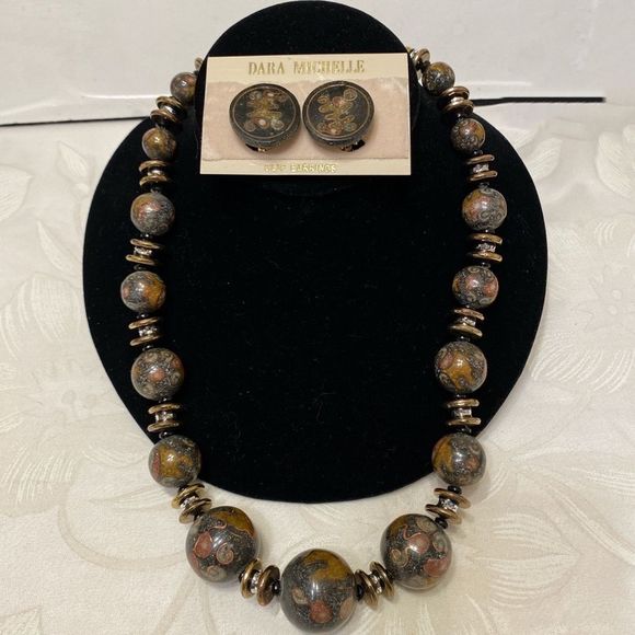 Vintage 80’s Dara Michelle Beaded Necklace Set - Picture 5 of 8